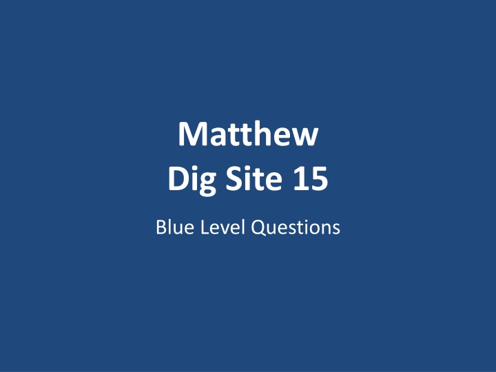 matthew dig site 15 n.w