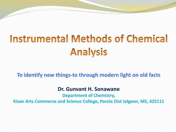 instrumental methods of chemical analysis n.w
