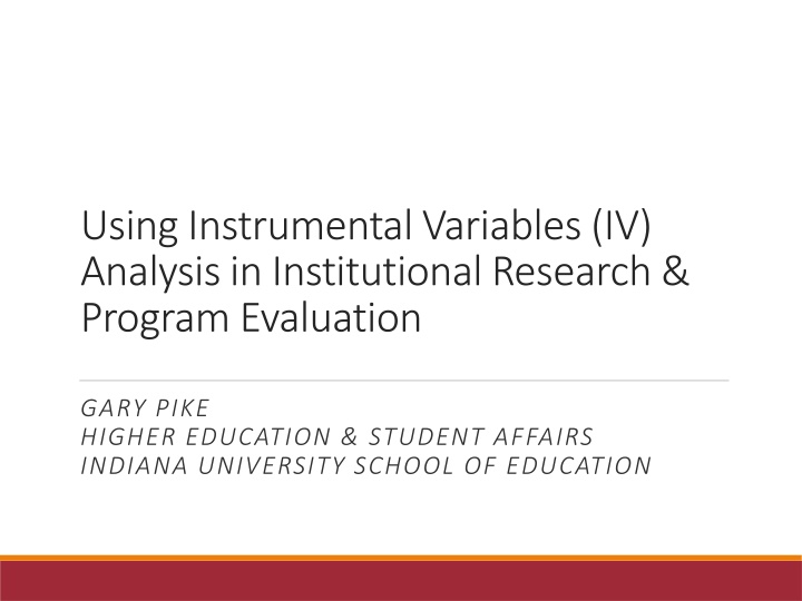 using instrumental variables iv analysis n.w