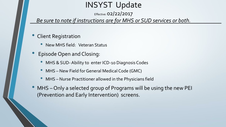 insyst update effective 02 22 2017 n.w