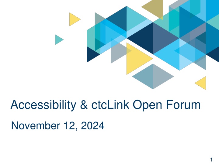 accessibility ctclink open forum n.w