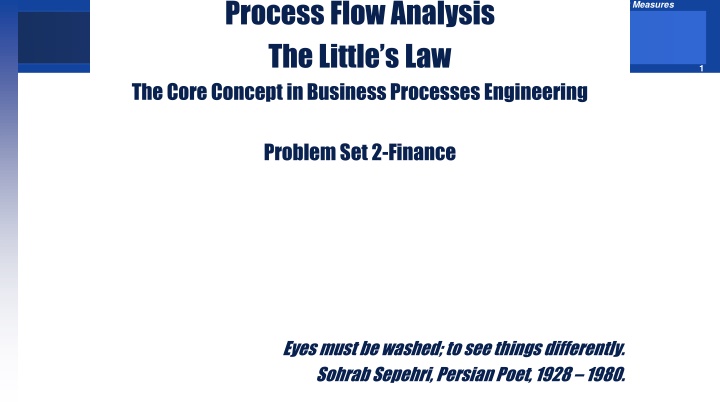 process flow analysis the little s law the core n.w