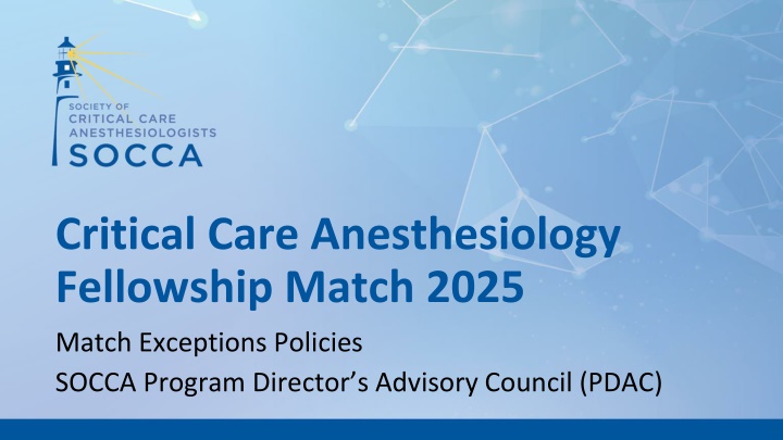critical care anesthesiology fellowship match 2025 n.w
