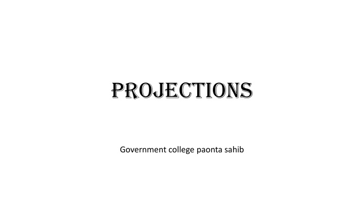 projections n.w