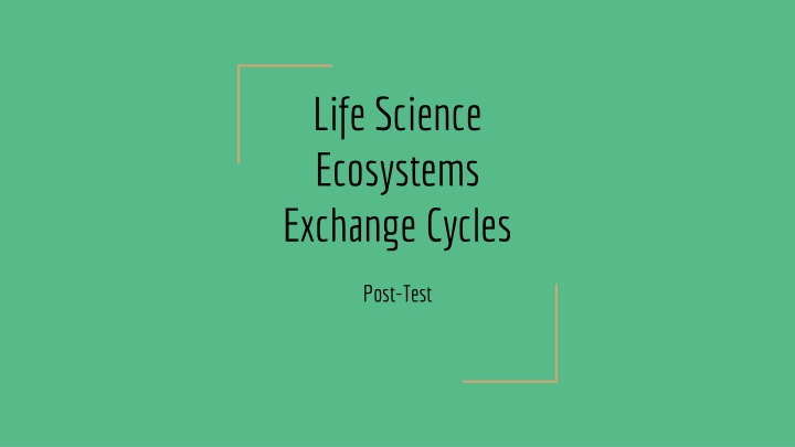 life science ecosystems exchange cycles n.w
