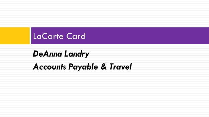 lacarte card n.w