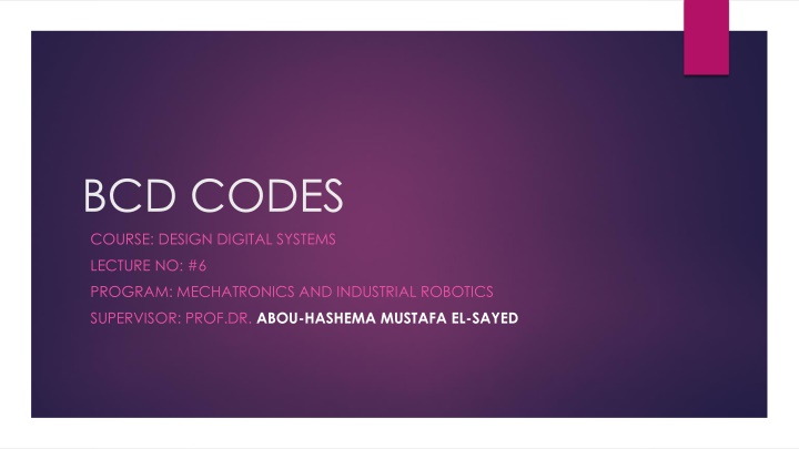bcd codes n.w