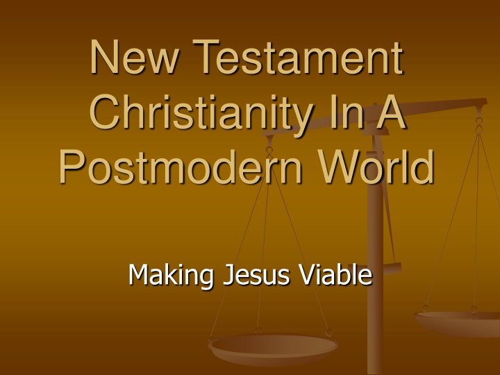 new testament christianity in a postmodern world n.w