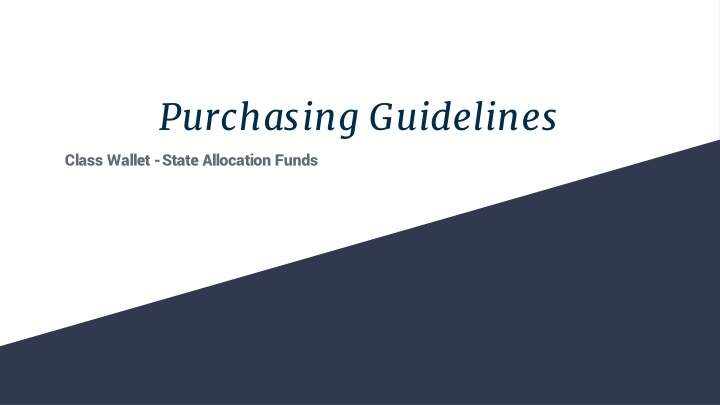 purchasing guidelines n.w