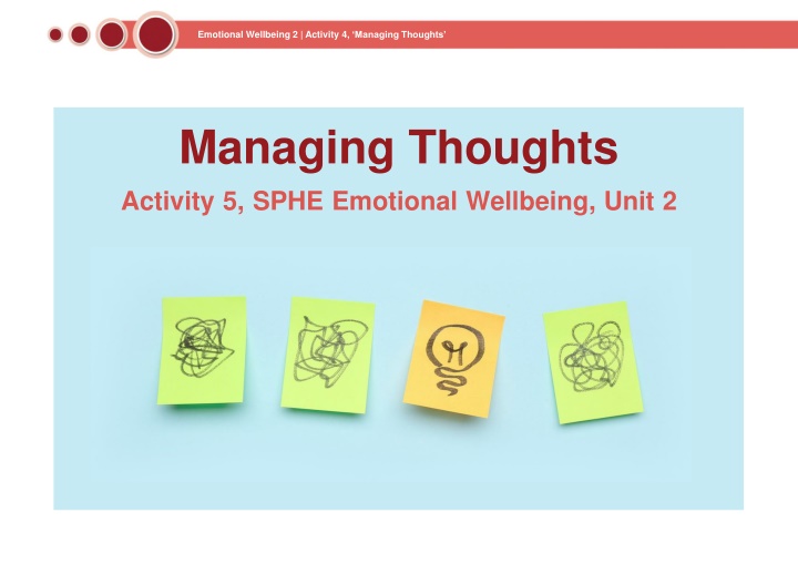 emotional wellbeing 2 activity 4 managing thoughts n.w