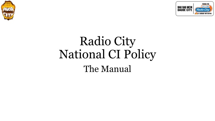 radio city national ci policy the manual n.w