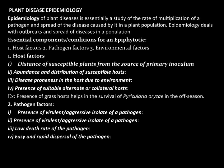 plant disease epidemiology epidemiology of plant n.w