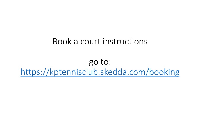 book a court instructions n.w
