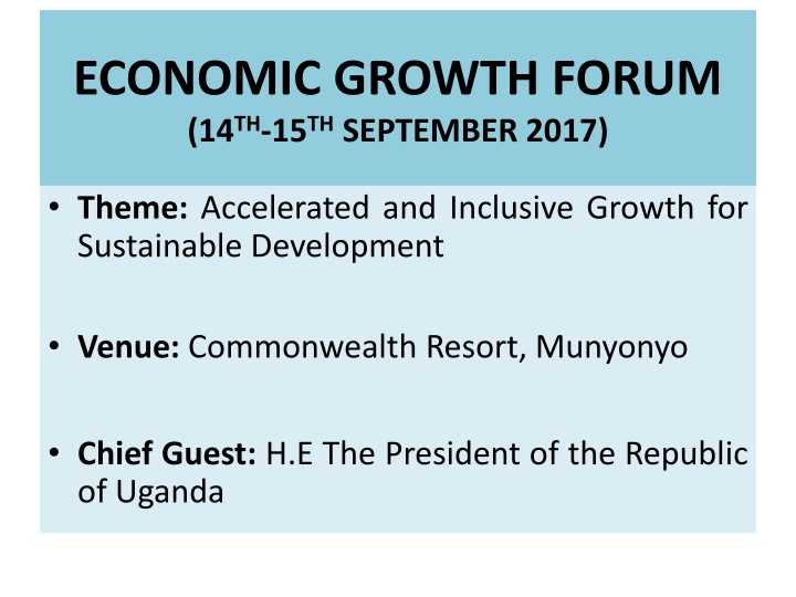economic growth forum 14 th 15 th september 2017 n.w