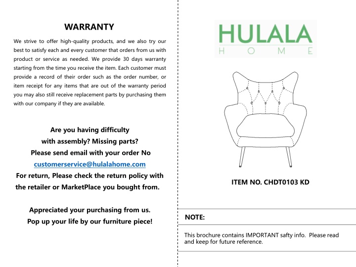 warranty n.w