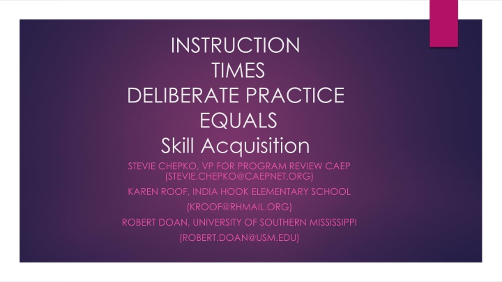 instruction times deliberate practice equals n.w