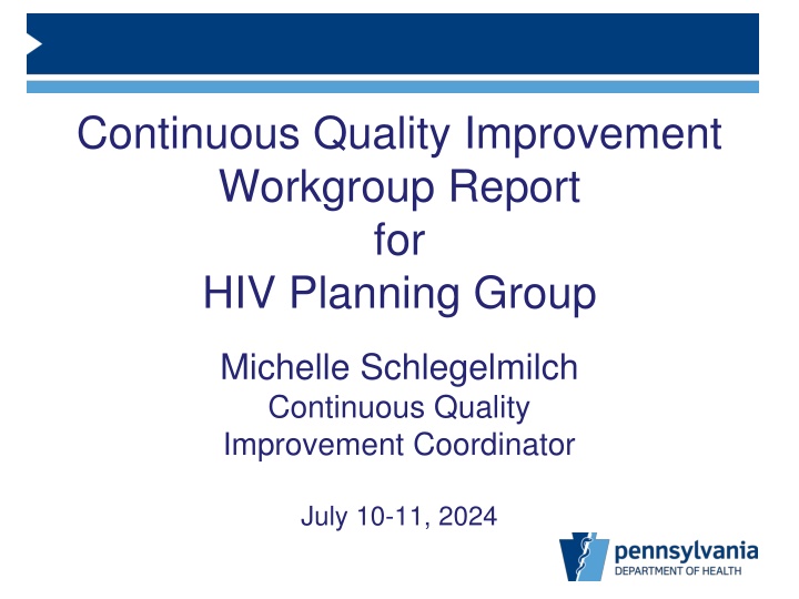 continuous quality improvement workgroup report n.w