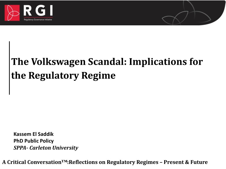 Implications of Volkswagen Scandal for Regulatory Regime