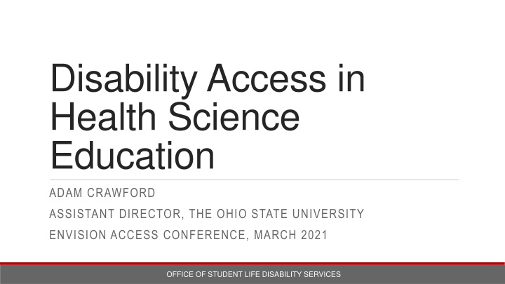 disability access in health science education n.w