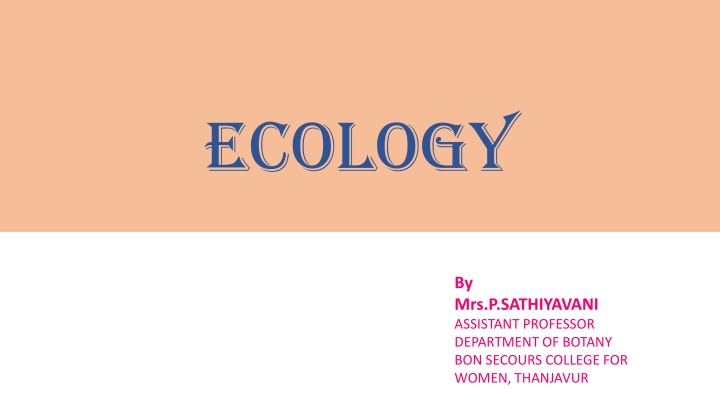 ecology n.w