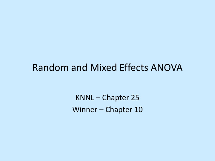 random and mixed effects anova n.w