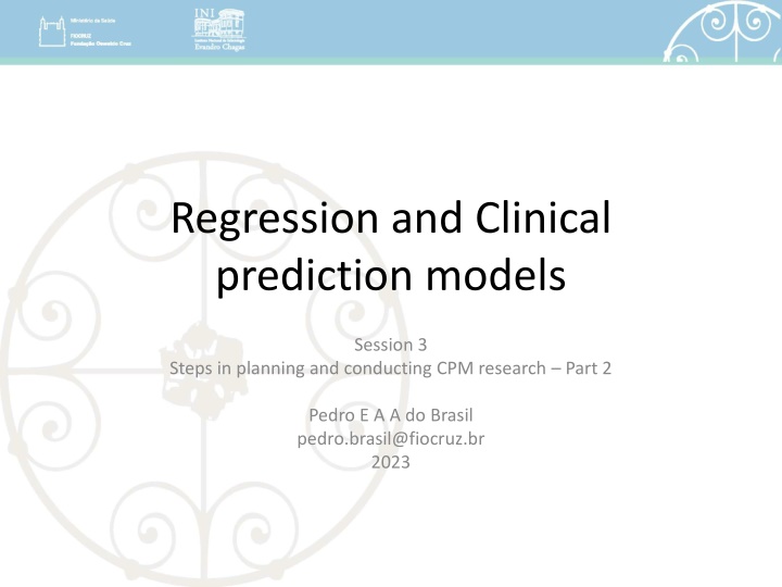 regression and clinical prediction models n.w