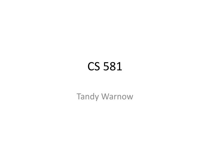 cs 581 n.w