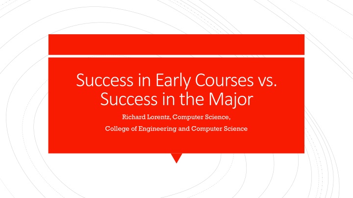 success in early courses vs success in the major n.w