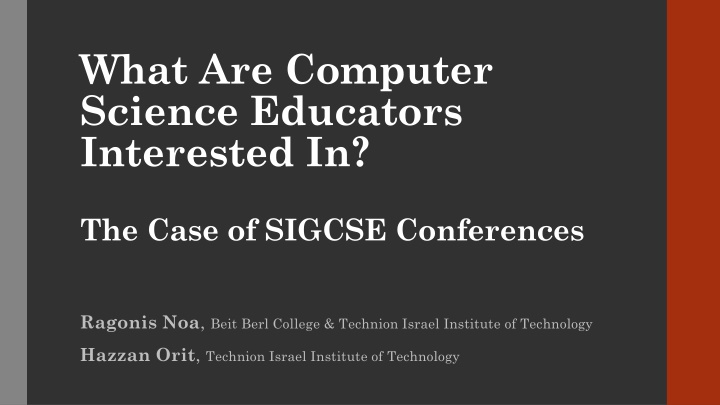 what are computer science educators interested in n.w
