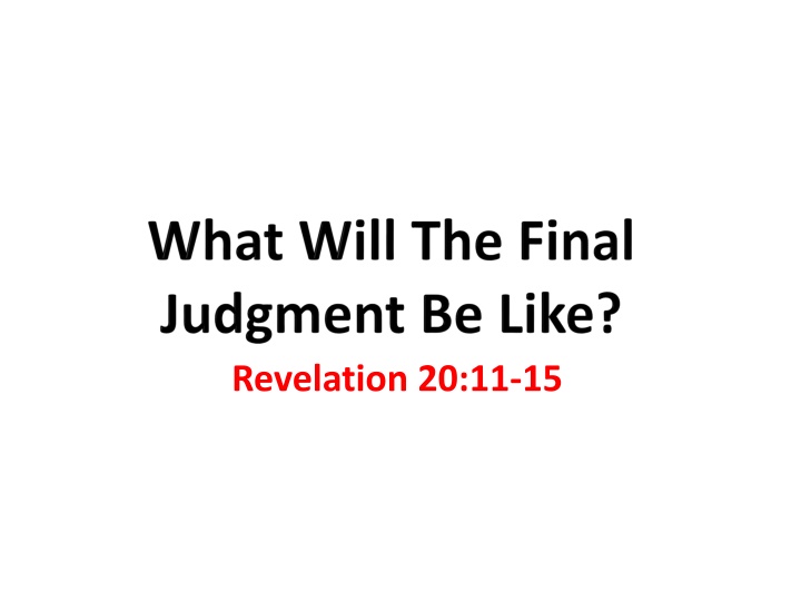 revelation 20 11 15 n.w