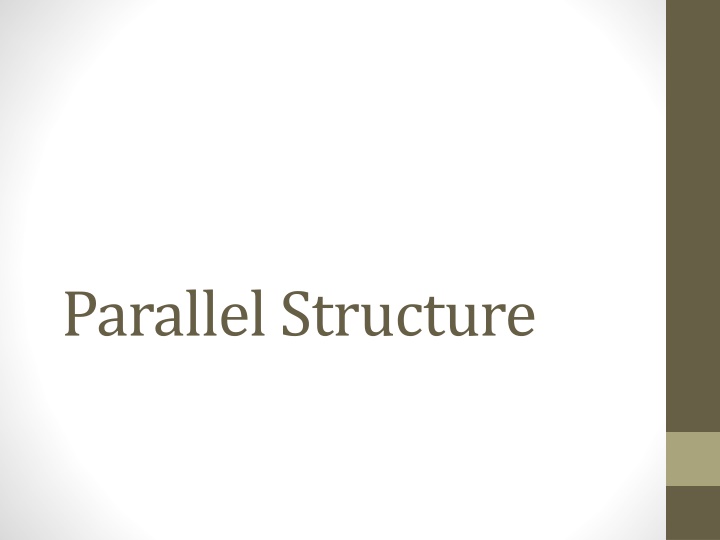 parallel structure n.w