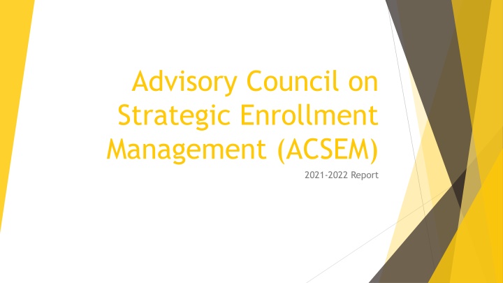 advisory council on strategic enrollment n.w