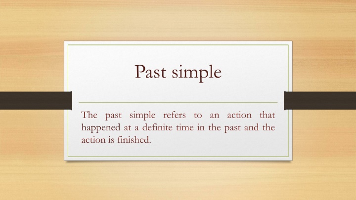 past simple n.w