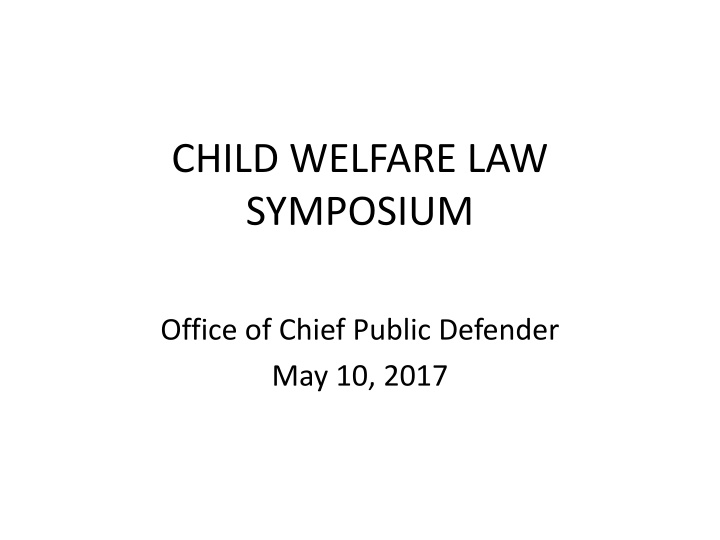 child welfare law symposium n.w