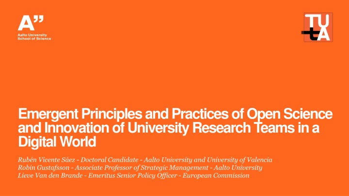 emergentprinciplesand practicesof open science n.w