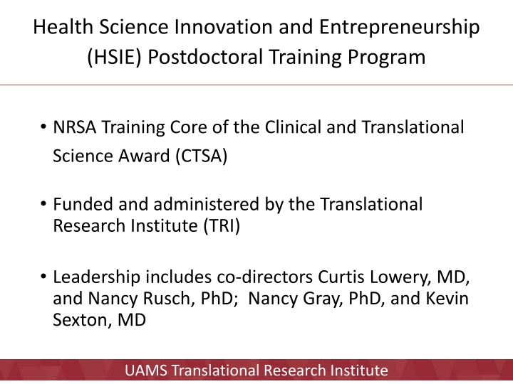 health science innovation and entrepreneurship n.w