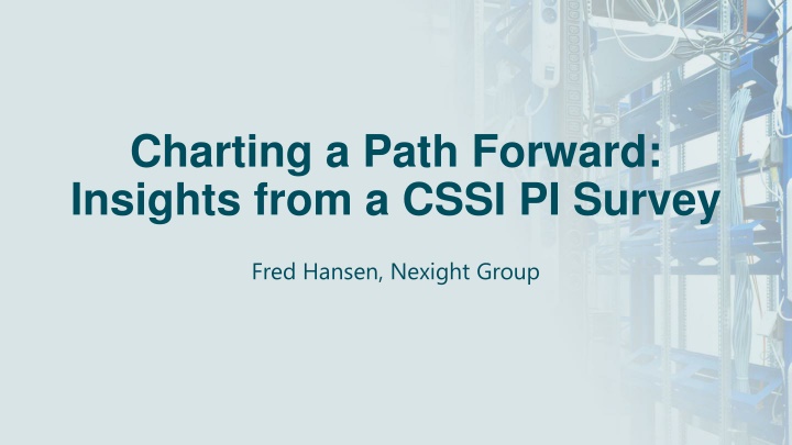 charting a path forward insights from a cssi n.w