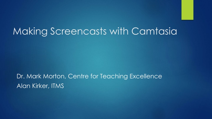 making screencasts with camtasia n.w