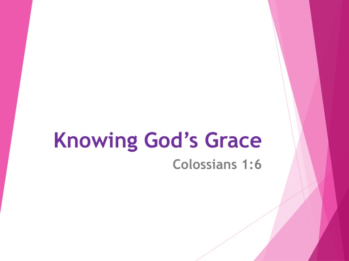 knowing god s grace n.w