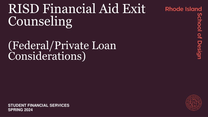 risd financial aid exit counseling n.w