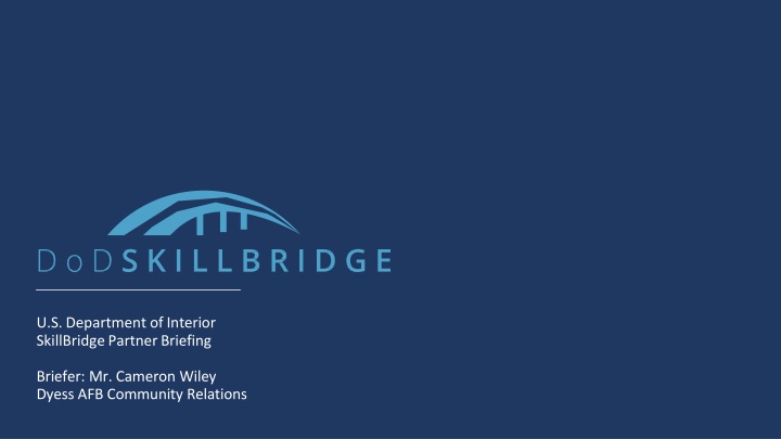 u s department of interior skillbridge partner n.w