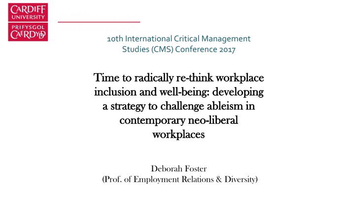 10th international critical management studies n.w