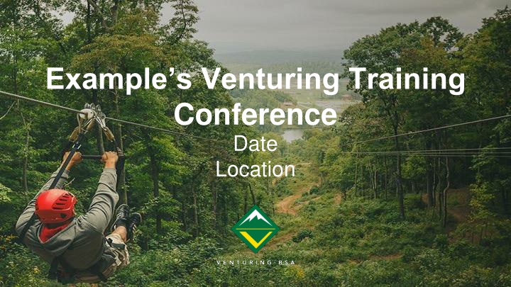 example s venturing training conference date n.w