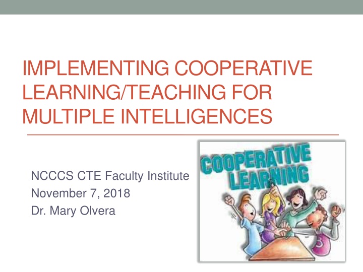 implementing cooperative learning teaching n.w