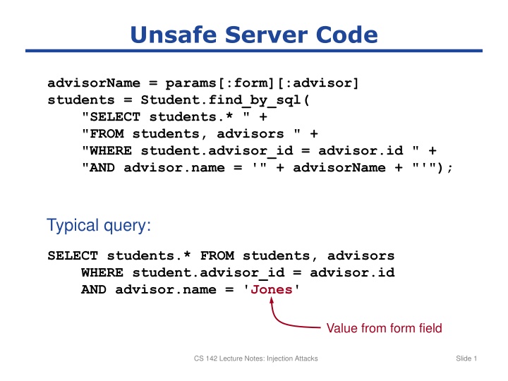 unsafe server code n.w