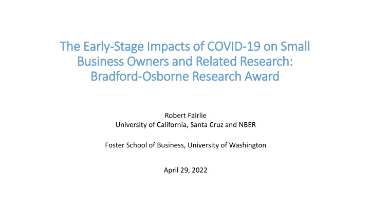 the early the early stage impacts of covid stage n.w