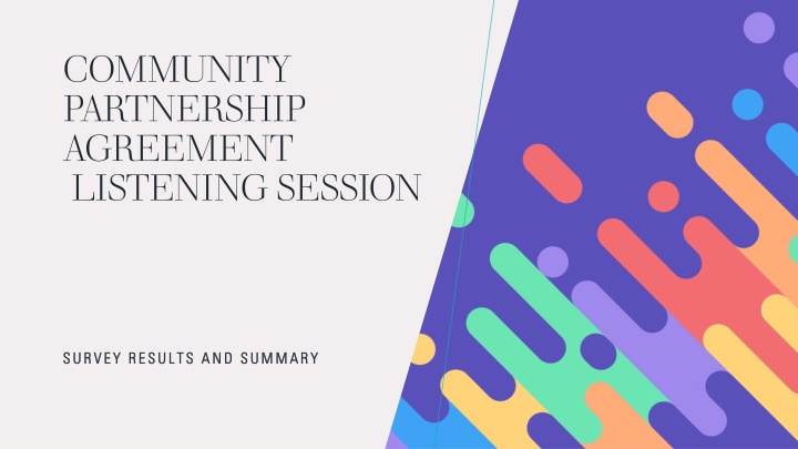 community partnership agreement listening session n.w