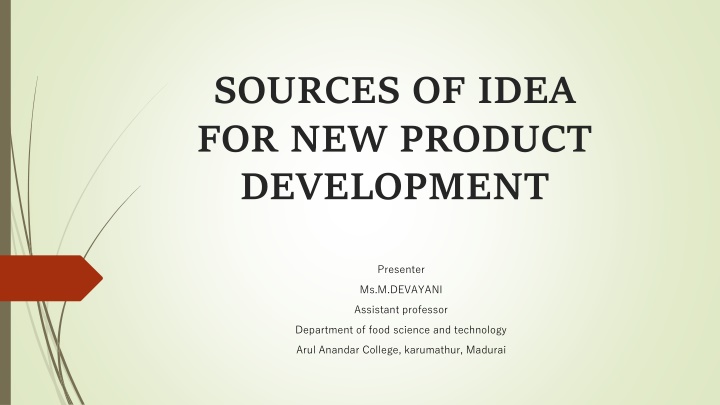 sources of idea for new product development n.w
