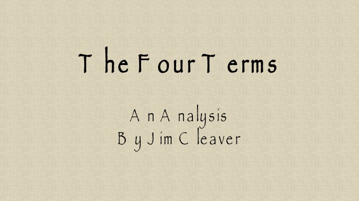 t he f our t erms n.w