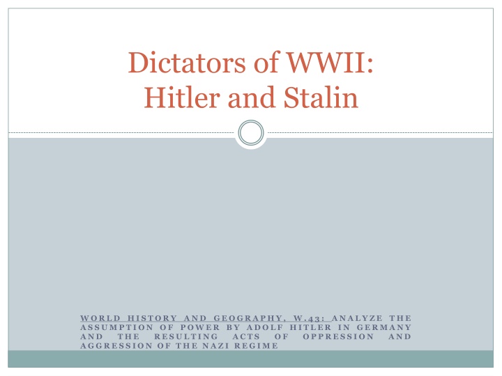 dictators of wwii hitler and stalin n.w